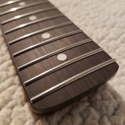 # WNS-R14-The best neck you ever felt or a FULL refund ! -USA made, Roasted, Nitro neck, Rosewood finger board, Rounded fret ends, NO fret tangs, Made for a Strat body. image 2