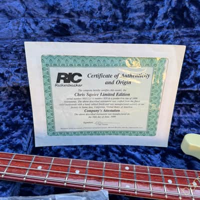 1999 Rickenbacker 4001CS Chris Squire - Limited Edition Bass - OHSC image 17