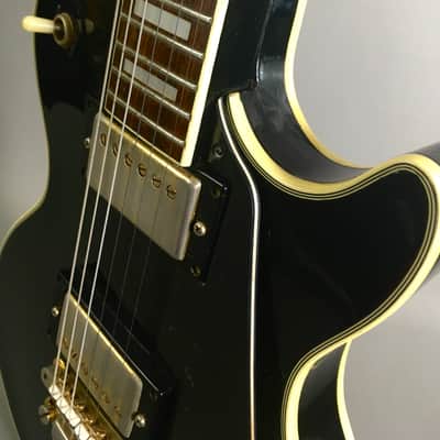 Vintage 1969 Matsumoku MIJ Aspen Single Cut Les Paul Piano Black LP Aged Gold HSC 7.1 lb image 16