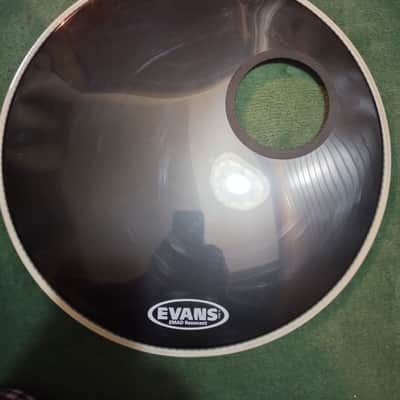 Evans Emad 20" Resonant Bass Drum Head   Black image 1