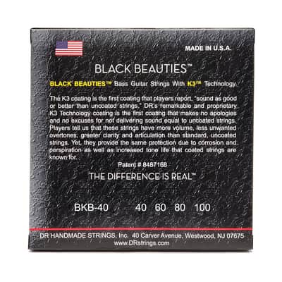 DR Strings Black Beauties BKB-40 .40-100 image 3