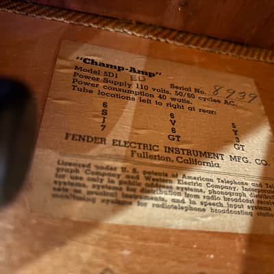 Fender Champ 1955 - Original image 10