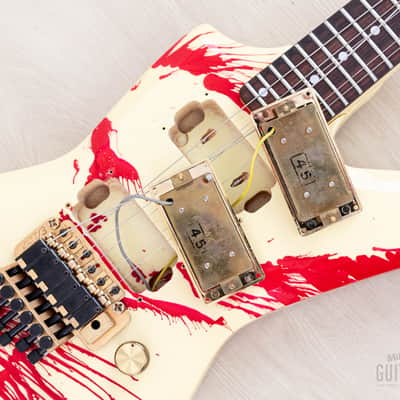 1984 Aria Pro II ZZ Custom Bloody White w/ Gold Hardware & Floyd, Japan Matsumoku image 16