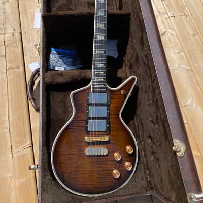 Dean USA custom shop Cadillac tiger eye 2003 - Tiger Eye Flame Top Burst image 9