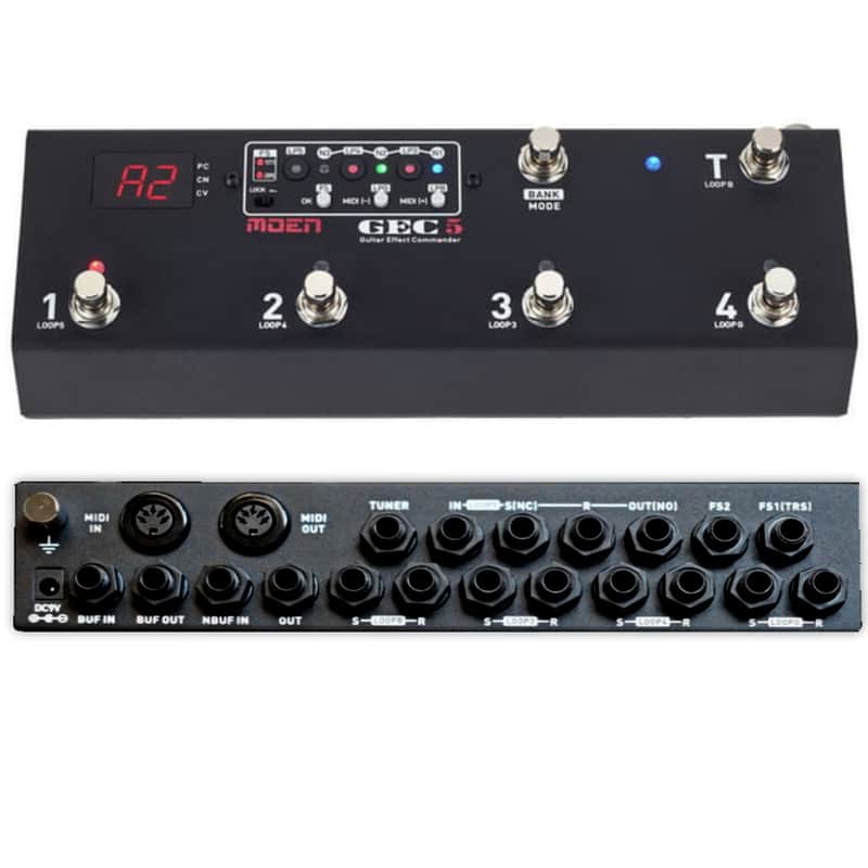 G68ジャンク品！Moen ギター エフェクト スイッチャー MOEN GEC-5 MIDI Guitar Pedal FX Switcher - 5 Loop Foot Controller