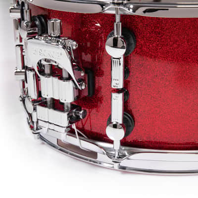 Sonor SQ2 14"x7" Medium Beech Snare - Red Sparkle image 4