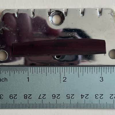 Danelectro Rosewood/ Nickel Plated Bridge Unit Vintage 1950-60’s - nickel top plated image 2