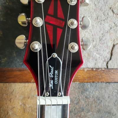 Epiphone Les Paul Custom Widow w/RoadRunner hsc - red burst image 4