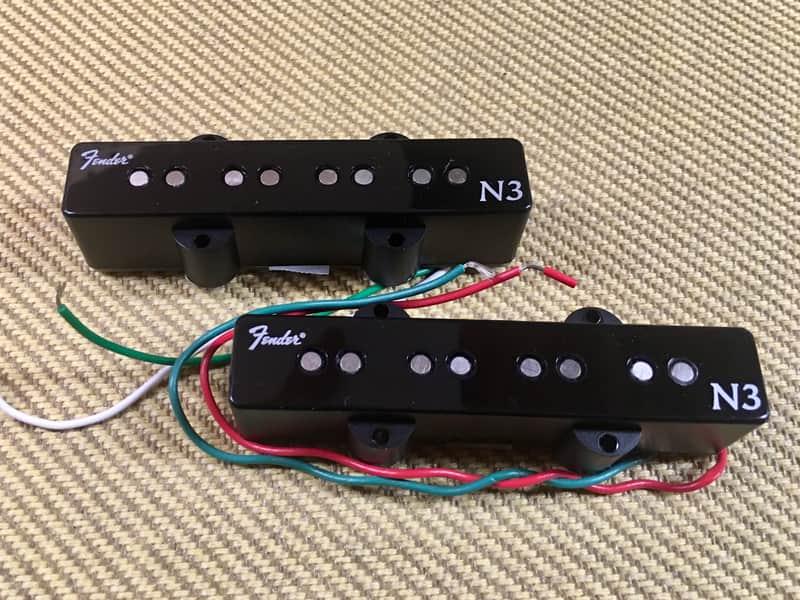 *Genuine Fender N3 Noiseless Jazz J Bass Pickup Set With Dead Bridge Pickup image 1