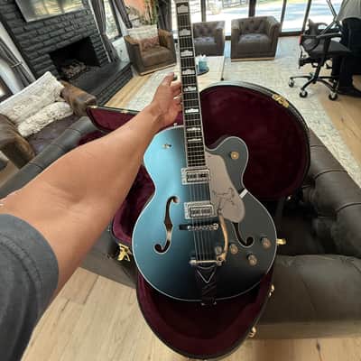 Gretsch G6136T-140 140th Anniversary Double Platinum Falcon 2023 - Present - Two-Tone Stone Platinum / Pure Platinum image 1