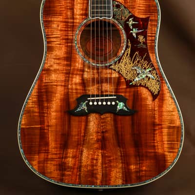 Gibson Dove Custom Shop Exotic Koa Masterpiece Acoustic Guitar Hummingbird image 3
