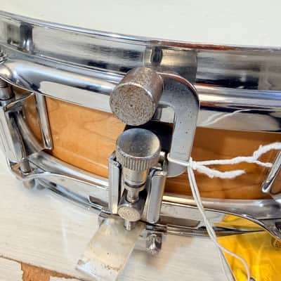 Ludwig Rocker Elite 3x13 Piccolo Maple Snare Drum Natural Finish 1990's image 5