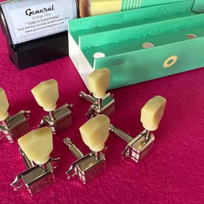 Kluson Tuners 3 + 3 vintage double tuning machines 2020 Metal image 5