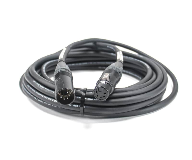Elite Core Audio CSD5-NN-25 Tour Grade 110 Ohm 5-Pin DMX Lighting Cable with Genuine NC5XX Connectors - 25' image 1