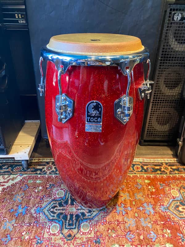 Toca Custom 10.5” Deluxe Tumba Red Sparkle image 1