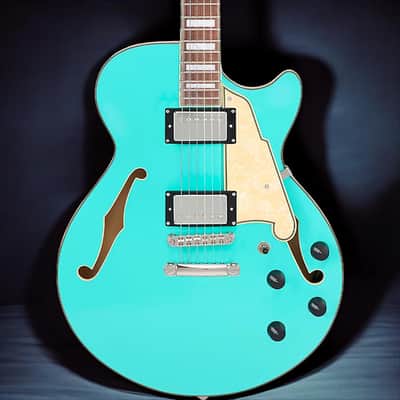 D'Angelico Premier SS Single Cutaway w/ stop-bar tailpiece, Surf Green* w/ DAPSSSGRNS image 2