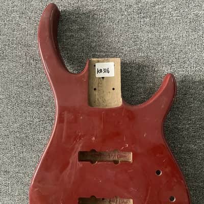 Red 4 String Bass DIY Project Basswood Body image 2