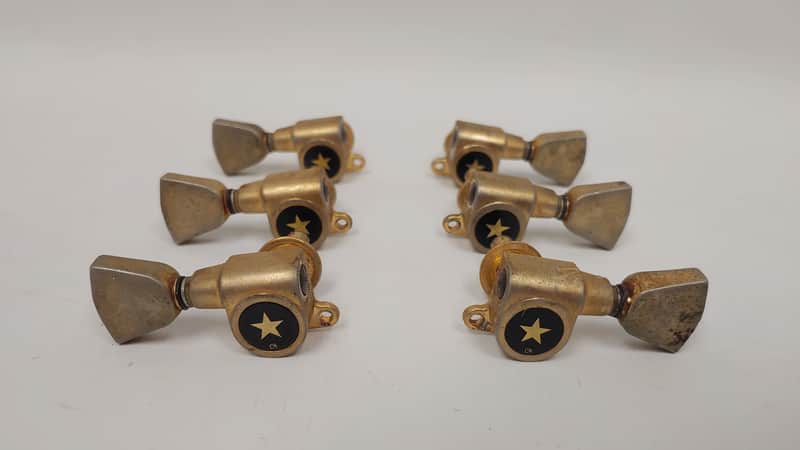 Vintage Gotoh Ibanez Japan 1970's Tuners 3x3 Gold Star Keystone PF200 or Similar image 1