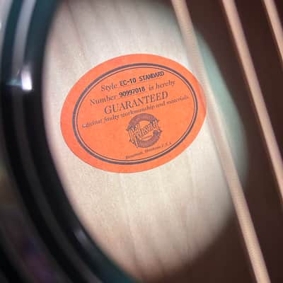 1997 Gibson EC-10 Standard Acoustic Electric Guitar Emerald Green w/OHSC image 14