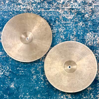 1960s MADE IN ENGLAND 15” ZYN Hihats 761g 771g image 8