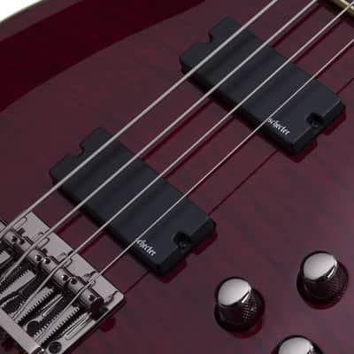 Schecter Omen Extreme-4 String Bass Guitar Rosewood Fretboard Black Cherry imagen 7
