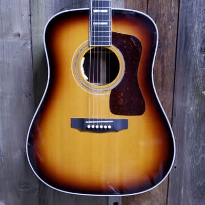 Guild USA D-55E Dreadnought - Antique Burst w/ Humidified Hard Case NAMM Display Guitar image 1