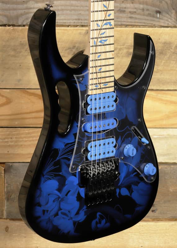 Ibanez JEM77P Steve Vai Electric Guitar Blue Floral Pattern  w/ Gigbag image 1