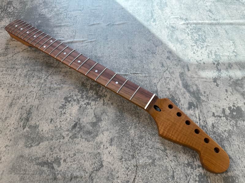 BMC Guitar 5AAAAA FLAME MAPLE Neck Strat® Stratocaster® 22 Fret Roasted With Rosewood Fingerboard Nitro Lacquer 9.5 Radius  STFRM5A #1 image 1