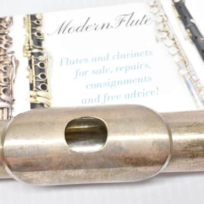 Vintage Gemeinhardt M3S (3OSB) Solid Silver Open Hole Flute Offset G w/ B Foot image 6