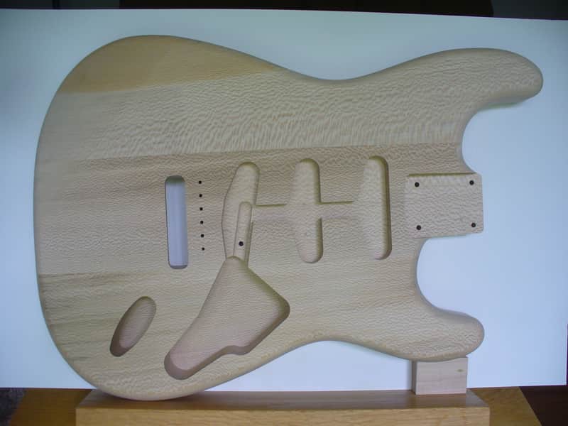 Exotic '62 S-Style Quarter Sawn American Sycamore Guitar Body for Strat® Neck Natural made in USA image 1