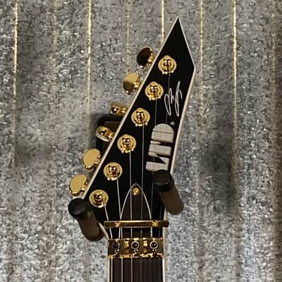 ESP LTD Alexi Laiho Arrowhead SE Black Yellow Pinstripe Guitar & Case USED #1975 image 4