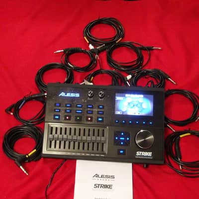 Alesis Strike Pro Module Update ver. 1.5 w/10 cables and mount plate 2017 Black image 1