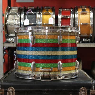 1950's WFL Super Classic Bass Drum and Snare Drum in Banded Pearl (Salesman) 14x22 10x14 image 10