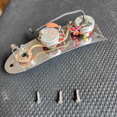 1960-'70's Fender Mustang Duo-Sonic Control Plate-Pots-Knobs-Input Jack-Screws image 4