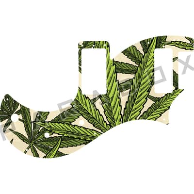 Custom Pickguard For 2020 - 2024 Made in America PRS S2 Vela Type-D Single-coil - Cannabis Leaf Graphic .090" image 1