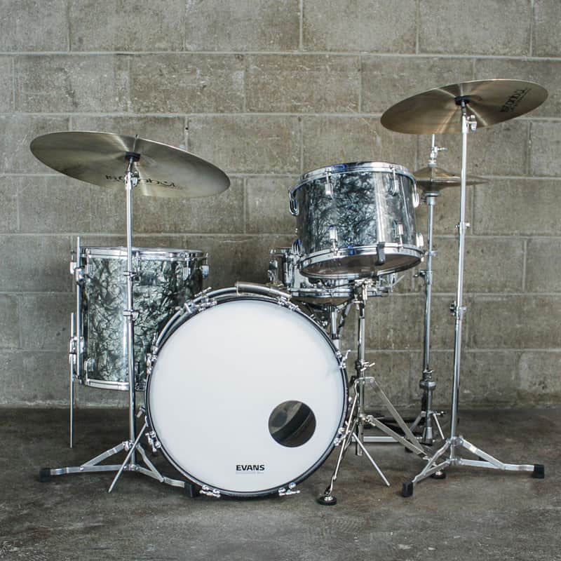 Leedy Late 50s/Early 60s 3 Piece Drum Kit (13/16/20) in Black Diamond Pearl image 1