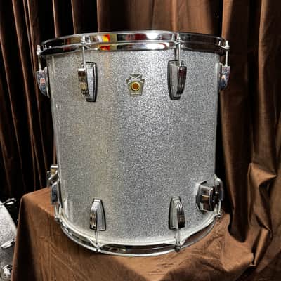 16x16 Ludwig Classic Maple Early 80's CHICAGO Floor Tom - Silver Sparkle image 1