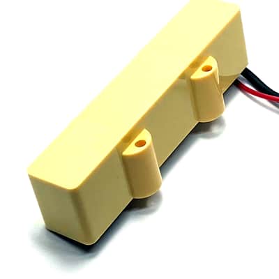 Active PJ Bass Pickup Set, 4 String Jazz Bridge + P Bass Split Set, Includes Accessories ~ Cream image 3
