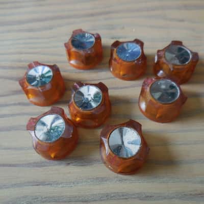 Set of 8 1950's Knobs Matched Space Age Knobs for Amp Project image 1