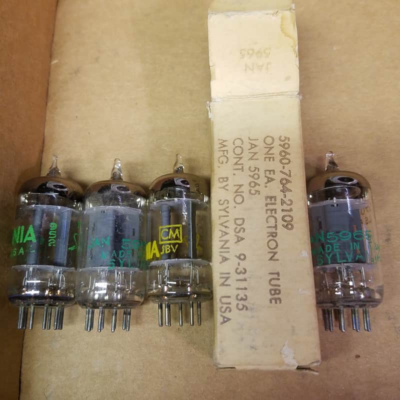 Sylvania ONE (1) 5965 dual triode tNOS AT1000 TESTED Vacuum Tube triple mica 12AV7 1961-1975 image 1
