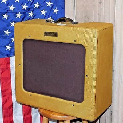 Vintage 1951 Fender Bassman Tweed 1x15 T.V. Front Panel 90% image 1