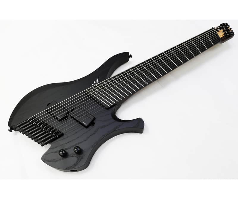 Agile 10 String Fan Fret Headless Guitar CHIRAL NIRVANA 102528 RL MOD SS FLAT BLACK image 1