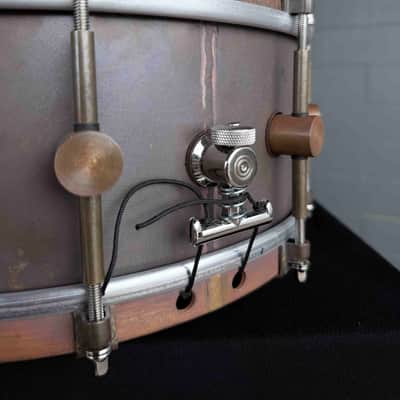 A&F Drum Co. Raw Copper 5.75x14 Snare Drum (Store Demo) image 6