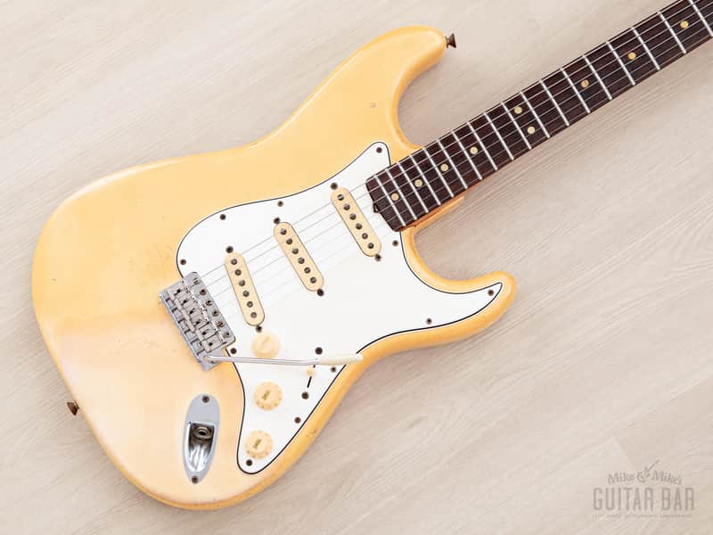 1965 Fender Stratocaster Vintage Guitar Olympic White w/ Case image 1