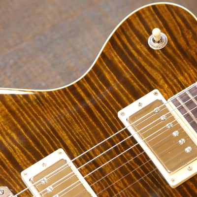 MINTY! 2008 Grosh Set Neck Custom Electric Guitar Trans Tiger Eye w/ Brazilian Board + OHSC image 8