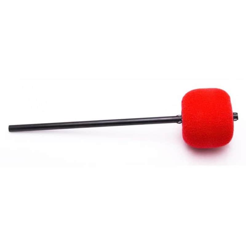 Danmar Red Felt Bass Drum Beater, Black Shaft image 1