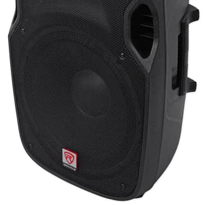 (2) Rockville SPGN158 15" Passive 1600w DJ PA Speakers+LED Stands+Remote+Cables image 4