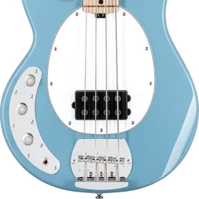 Sterling StingRay RAY4 Left-Handed 4-String Bass Guitar, Hard Maple Fingerboard, Chopper Blue image 1