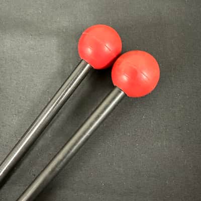 VINTAGE Promark Medium Rubber Mallets, Red, Flexible Plastic Shafts - MINT image 1