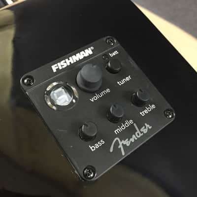 Squier by Fender SA-105CE Acoustic-Electric Guitar Black SA105 Pickup Fishman Preamp EQ Tuner image 7